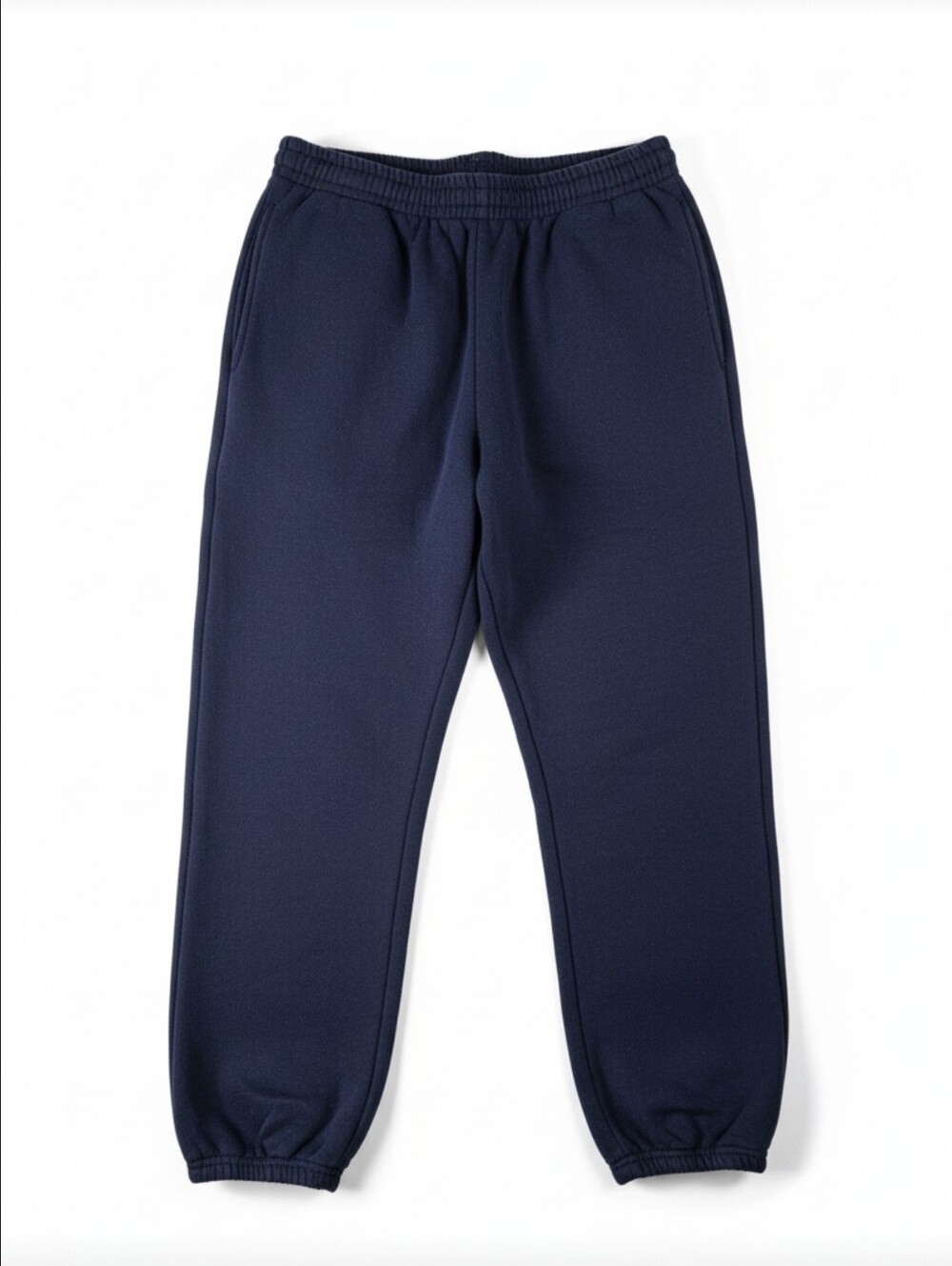 Fruit of the Loom Men's Medium Navy Blue Cuffed Sweatpants Fleece Pants